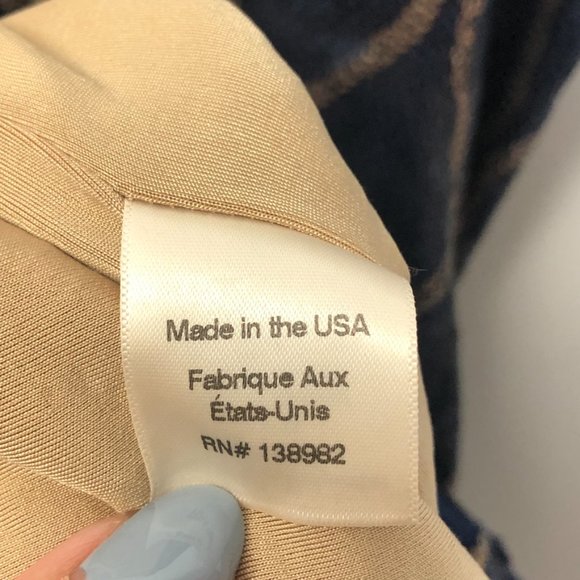 Dress The Population Lola Long Sleeve Mini Bodycon Dress, Blue Gold, Women XS - Picture 10 of 10